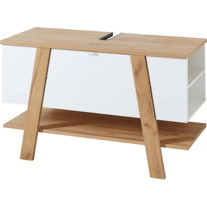 Germania Waschbeckenunterschrank Novolino 8160 Weiß-Eiche 67 Cm X 111 Cm 3 Germania Waschbeckenunterschrank Novolino 8160 Weiß-Eiche 67 Cm X 111 Cm