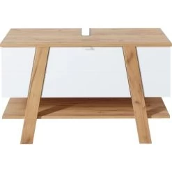 Germania Waschbeckenunterschrank Novolino 8160 Weiß-Eiche 67 Cm X 111 Cm 11 Germania Waschbeckenunterschrank Novolino 8160 Weiß-Eiche 67 Cm X 111 Cm -Badezimmerbedarf Geschäft 005949816008 11029600 S 02