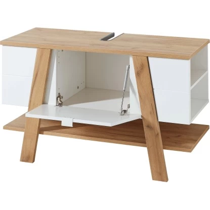 Germania Waschbeckenunterschrank Novolino 8160 Weiß-Eiche 67 Cm X 111 Cm 5 Germania Waschbeckenunterschrank Novolino 8160 Weiß-Eiche 67 Cm X 111 Cm – Bild 3