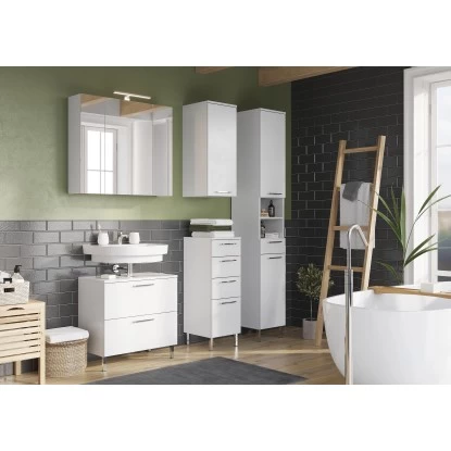 Germania Hochschrank Arvada 8298 Weiß 190 Cm X 30 Cm 7 Germania Hochschrank Arvada 8298 Weiß 190 Cm X 30 Cm – Bild 5