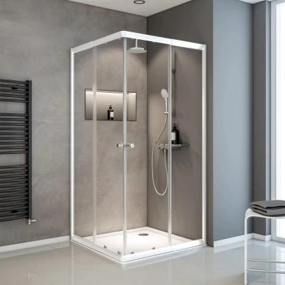 Schulte ExpressPlus Eckeinstieg Variabel Sunny 80-90 X 80-90 X 180 Cm 4-teilig 3 Schulte ExpressPlus Eckeinstieg Variabel Sunny 80-90 X 80-90 X 180 Cm 4-teilig