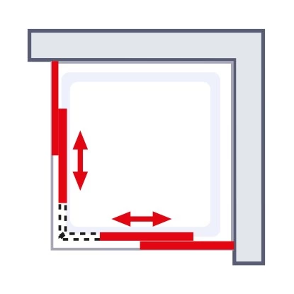 Schulte ExpressPlus Eckeinstieg Variabel Sunny 80-90 X 80-90 X 180 Cm 4-teilig 6 Schulte ExpressPlus Eckeinstieg Variabel Sunny 80-90 X 80-90 X 180 Cm 4-teilig – Bild 4