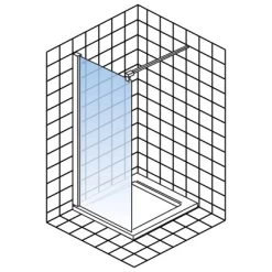 Schulte Alexa Style 2.0 Duschwand Walk In BlackStyle Atelier 1 Dekor 100 X 200cm -Badezimmerbedarf Geschäft 060991064753 2053 064753 5