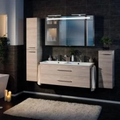 Fackelmann Doppel-Waschtisch B.clever 120 Cm Esche Mit Softclose-System 17 Fackelmann Doppel-Waschtisch B.clever 120 Cm Esche Mit Softclose-System -Badezimmerbedarf Geschäft 145613 3254 1