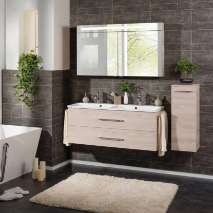 Fackelmann Doppel-Waschtisch B.clever 120 Cm Esche Mit Softclose-System 6 Fackelmann Doppel-Waschtisch B.clever 120 Cm Esche Mit Softclose-System – Bild 4