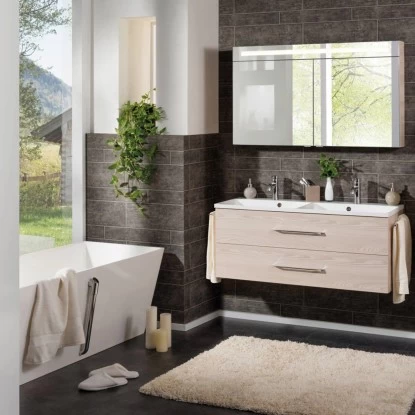 Fackelmann Doppel-Waschtisch B.clever 120 Cm Esche Mit Softclose-System 7 Fackelmann Doppel-Waschtisch B.clever 120 Cm Esche Mit Softclose-System – Bild 5