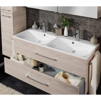 Fackelmann Doppel-Waschtisch B.clever 120 Cm Esche Mit Softclose-System 9 Fackelmann Doppel-Waschtisch B.clever 120 Cm Esche Mit Softclose-System – Bild 7