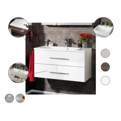 Fackelmann Doppel-Waschtisch B.clever 120 Cm Esche Mit Softclose-System 10 Fackelmann Doppel-Waschtisch B.clever 120 Cm Esche Mit Softclose-System – Bild 8