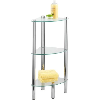 Wenko Haushalts- Und Badeckregal Yago Chrom Mit 3 Glasplatten 4 Wenko Haushalts- Und Badeckregal Yago Chrom Mit 3 Glasplatten – Bild 2