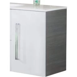 Fackelmann Waschbeckenunterschrank Rechts 35 Cm Lugano Pinie-Weiß