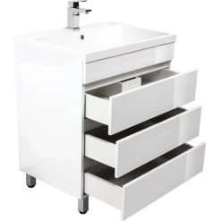 Posseik Stand-Waschplatz 70 Cm Amilia Weiß Hochglanz -Badezimmerbedarf Geschäft 242132 4873 5