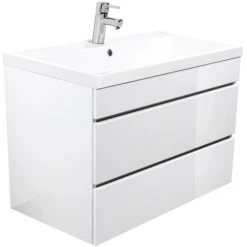 Posseik Waschplatz Amilia 80 Cm Weiß Hochglanz -Badezimmerbedarf Geschäft 242137 4873 3