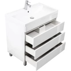 Posseik Stand-Waschplatz 80 Cm Amilia Weiß Hochglanz -Badezimmerbedarf Geschäft 242139 4873 6