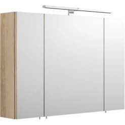Posseik Spiegelschrank Multi-Use 90 Cm X 62 Cm Eiche Hell