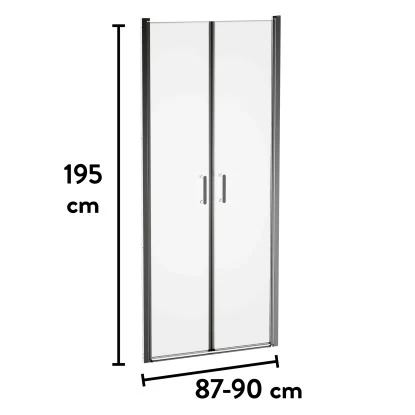 Baliv Dusch-Pendeltür DUK-90.61P 87-90 Cm X 195 Cm Chrom 12 Baliv Dusch-Pendeltür DUK-90.61P 87-90 Cm X 195 Cm Chrom – Bild 10