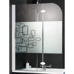 Interpromo Badewannenaufsatz 2-teilig Chromoptik Softcube