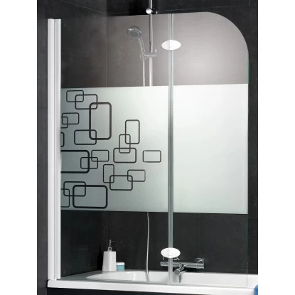 Interpromo Badewannenaufsatz 2-teilig Chromoptik Softcube 3 Interpromo Badewannenaufsatz 2-teilig Chromoptik Softcube