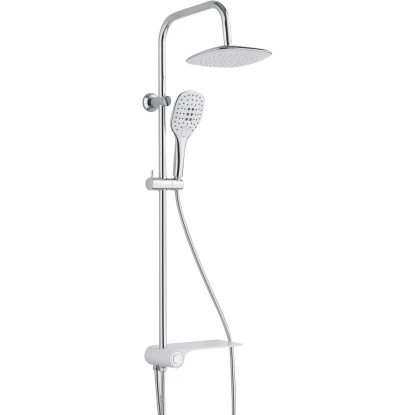 Schütte Überkopf-Brauseset Aquastar Umsteller Seitlich Chrom-Weiß 3 Schütte Überkopf-Brauseset Aquastar Umsteller Seitlich Chrom-Weiß