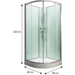 Schulte Komplettduschkabine Kreta II Alu-Natur Hellgrün 89x89x202 Cm -Badezimmerbedarf Geschäft 32020 2053 4060991009747 1 2