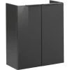 Fackelmann Mini-Waschtischunterschrank 55 Luna 52 Cm Anthrazit Hochglanz -Badezimmerbedarf Geschäft 3254 87206 luna miniwtu55