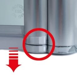 Schulte ExpressPlus Drehtür In Nische Garant Chromoptik Links 200x80cm -Badezimmerbedarf Geschäft 3342 2053 HebSenk Profil 1 2