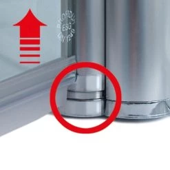 Schulte ExpressPlus Drehtür In Nische Garant Chromoptik Links 200x80cm -Badezimmerbedarf Geschäft 3342 2053 HebSenk Profil 2 2