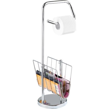 Wenko Stand WC-Garnitur Mit Zeitungshalter Chrom 3 Wenko Stand WC-Garnitur Mit Zeitungshalter Chrom