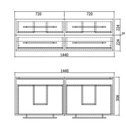 Posseik Badmöbel-Set Aurelion XL Eiche Hell Seidenglanz 4-teilig -Badezimmerbedarf Geschäft 3 AURELIONXLSET000214DE 10