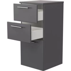 Posseik Badmöbel-Set Livono 100 Cm Anthrazit Seidenglanz6-teilig -Badezimmerbedarf Geschäft 3 LIVONOSET1006000104DE 12