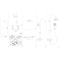AquaSu Duschsystem Oblivio Mit Thermostat-Armatur 3 Strahlarten Chrom 7 AquaSu Duschsystem Oblivio Mit Thermostat-Armatur 3 Strahlarten Chrom -Badezimmerbedarf Geschäft 4006596723442 723442 87