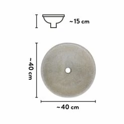 Baliv Aufsatzwaschbecken WBA-7295 Ø 40 Cm 10 Baliv Aufsatzwaschbecken WBA-7295 Ø 40 Cm -Badezimmerbedarf Geschäft 4007873435522 40