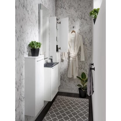 Fackelmann Hochschrank Slim Luna 30 Cm Weiß Hochglanz 6 Fackelmann Hochschrank Slim Luna 30 Cm Weiß Hochglanz – Bild 4