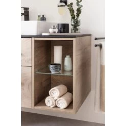 Fackelmann Regal Unten Oxford 30 Cm Nature Oak -Badezimmerbedarf Geschäft 4008033833370 3254 03