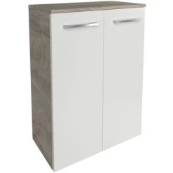 Fackelmann Doppel-Midischrank B.Style 60,2 Cm Nature Oak/Weiß