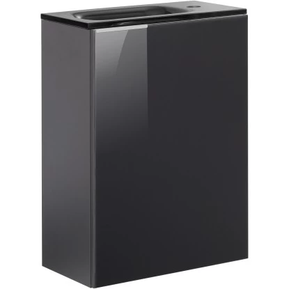 Fackelmann Waschbeckenunterschrank SBC 45 Cm Anthrazit/l. Glas Anthrazit Rechts 5 Fackelmann Waschbeckenunterschrank SBC 45 Cm Anthrazit/l. Glas Anthrazit Rechts – Bild 3