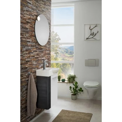 Fackelmann Waschbeckenunterschrank SBC 45 Cm Dark Oak/Weiß Hochglanz Rechts 7 Fackelmann Waschbeckenunterschrank SBC 45 Cm Dark Oak/Weiß Hochglanz Rechts – Bild 5