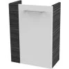 Fackelmann Waschbeckenunterschrank SBC 45 Cm Dark Oak/Weiß Hochglanz Rechts -Badezimmerbedarf Geschäft 4008033860628 3254 02