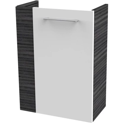 Fackelmann Waschbeckenunterschrank SBC 45 Cm Dark Oak/Weiß Hochglanz Rechts 3 Fackelmann Waschbeckenunterschrank SBC 45 Cm Dark Oak/Weiß Hochglanz Rechts