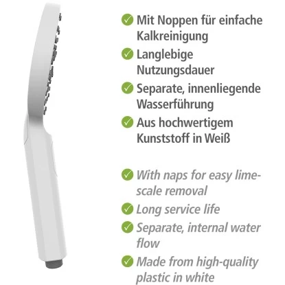 Wenko Duschkopf Design Kunststoff (ABS) 12 X 12 Cm Weiß 9 Wenko Duschkopf Design Kunststoff (ABS) 12 X 12 Cm Weiß – Bild 7