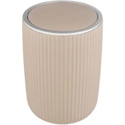 Wenko Schwingdeckeleimer Agropoli L Kosmetikeimer Mit Schwingdeckel 5,5 L Beige