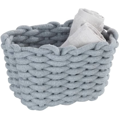 Wenko Aufbewahrungskorb Tia S Grauaus Gestrickter Baumwollschnur 4 Wenko Aufbewahrungskorb Tia S Grauaus Gestrickter Baumwollschnur – Bild 2