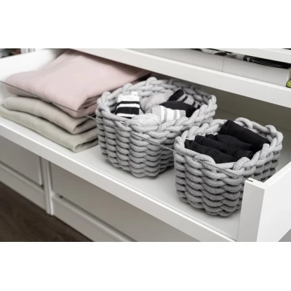 Wenko Aufbewahrungskorb Tia S Grauaus Gestrickter Baumwollschnur 19 Wenko Aufbewahrungskorb Tia S Grauaus Gestrickter Baumwollschnur – Bild 17