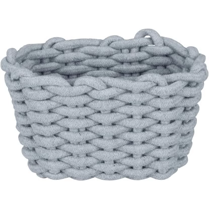 Wenko Aufbewahrungskorb Tia S Grauaus Gestrickter Baumwollschnur 6 Wenko Aufbewahrungskorb Tia S Grauaus Gestrickter Baumwollschnur – Bild 4