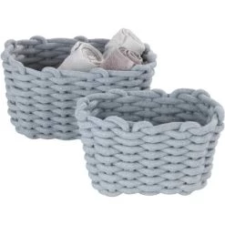 Wenko Aufbewahrungskorb Tia S Grauaus Gestrickter Baumwollschnur 28 Wenko Aufbewahrungskorb Tia S Grauaus Gestrickter Baumwollschnur -Badezimmerbedarf Geschäft 4008838367834 1068 8