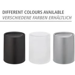 Wenko Schwingdeckeleimer Atri Grau 6 L -Badezimmerbedarf Geschäft 4008838372883 1068 AI 05