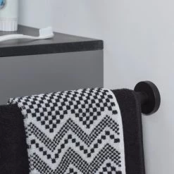 Tiger Teleskop-Handtuchhalter Boston Edelstahl Schwarz -Badezimmerbedarf Geschäft 4008913042427 4621 4