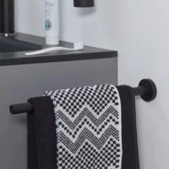 Tiger Teleskop-Handtuchhalter Boston Edelstahl Schwarz -Badezimmerbedarf Geschäft 4008913042427 4621 6