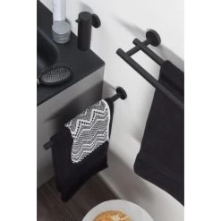 Tiger Teleskop-Handtuchhalter Boston Edelstahl Schwarz -Badezimmerbedarf Geschäft 4008913042427 4621 7