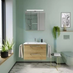 Pelipal Spiegelschrank 75 Cm Trentino Riviera Eiche Quer -Badezimmerbedarf Geschäft 4017026107572 2467 01