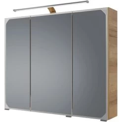 Pelipal Spiegelschrank Quantum 05 Riviera Eiche Quer NB 85 Cm